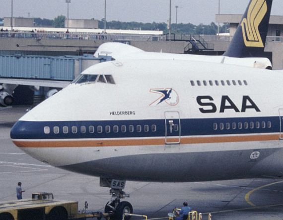 Die "Helderberg" beim Push back in Frankfurt am Main - Foto: Werner Fischdick