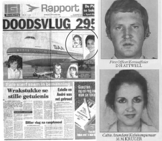 Einer der zahlreichen Zeitungsberichte über den "Todesflug 295"; Erster Offizier David Hamilton Attwell und Flugbegleiterin Martha Magdalena Kruger waren demnach verlobt - Foto: Archiv Einer der zahlreichen Zeitungsberichte über den "Todesflug 295"; Erster Offizier David Hamilton Attwell und Flugbegleiterin Martha Magdalena Kruger waren demnach verlobt - Foto: Archiv