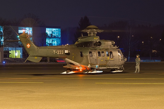 Eurocopter AS-532UL Cougar (T-333), Swiss Air Force, ready to fly back to Davos - Foto: Stefan Gschwind