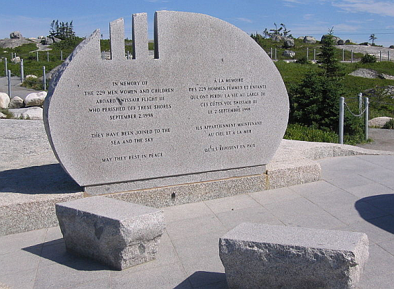 Gedenkstätte für die Opfer des Absturzes von Swissair 111 in Peggy's Cove - Foto: Wiki Commons