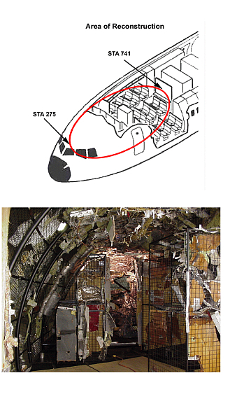 Darstellung des rekonstruierten Rumpfvorderteils der "Vaud" - Foto/Grafik: TSB