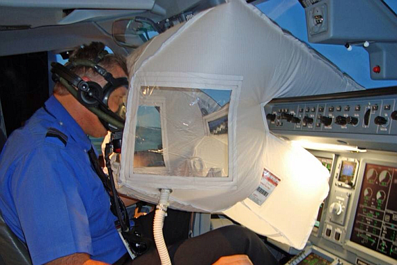 EVAS im Cockpit einer Boeing 737NG im Einsatz - Foto: Visionsafe
