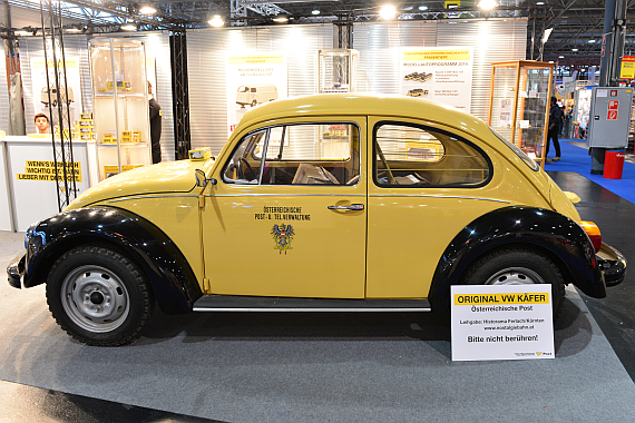Kein Modell, sondern ein Original: liebevoll restaurierter VW-Käfer der Österreichischen Post.