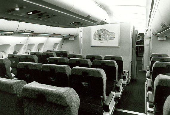 Business Class des AUA A310 - Foto: Austrian Airlines Archiv