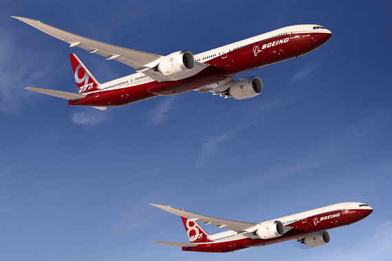 Boeing 777-8X & 777-9X - Grafik: Boeing