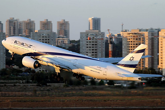 Boeing 777 von El Al beim Start - Foto: Courtesy TLV Spotters