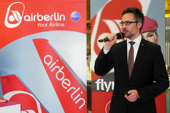Vice President Corporate Sales Airberlin Stefan Magiera bei Präsentation