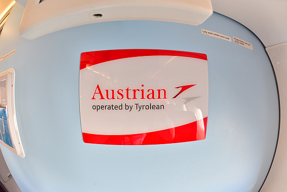 AUA Austrian Airlines operated by tyrolean