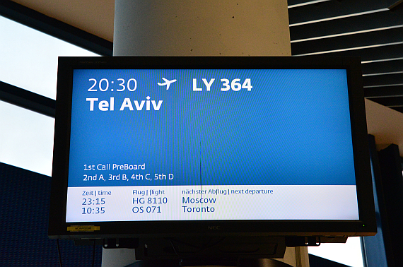 El Al Israel Airlines LY 364 Anzeige Foto PA Austrian Wings Media Crew