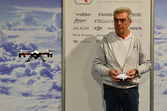 Modellbaumesse 2014 Quadcopter Vorführung Foto PA Austrian Wings Media Crew