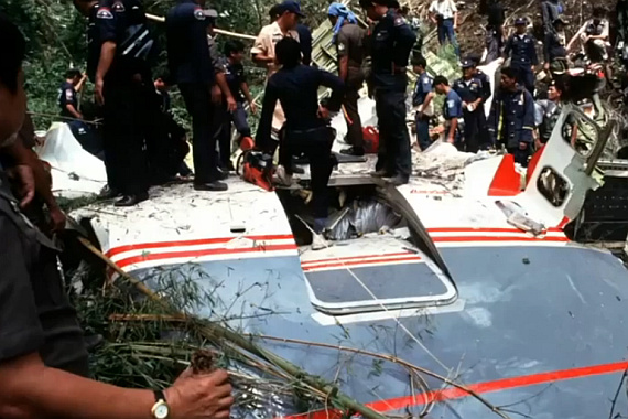 The remains of the "Mozart" at the crash site in 1991 - Photo: Screenshot YouTube The remains of the "Mozart" at the crash site in 1991 - Photo: Screenshot YouTube