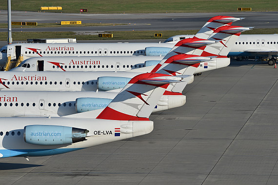 Symbolbild Fokker-Flotte: Die Tage dieses Musters bei der AUA sind gezählt - Foto: Austrian Wings Media Crew