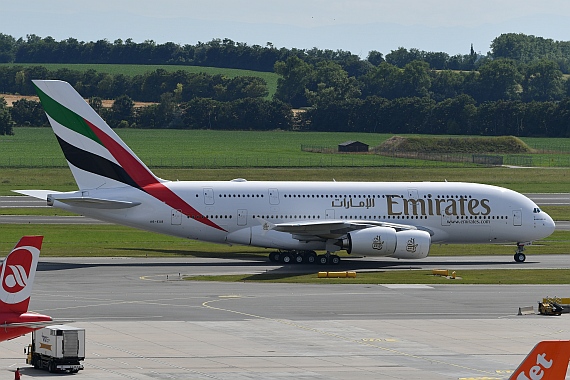 DSC_0120 Emirates Airbus A380 Flughafen Wien 21062016 Foto Huber Austrian Wings Media Crew