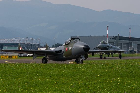 Swiss-Hunter-Team-De-Havilland-Vampire-Bundesheer-Eurofighter