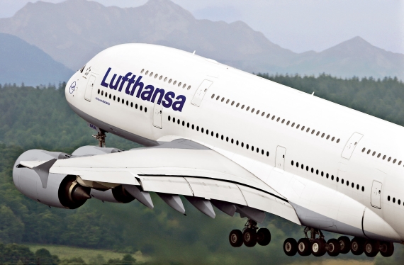 A380 der Lufthansa beim Start - Foto: Lufthansa