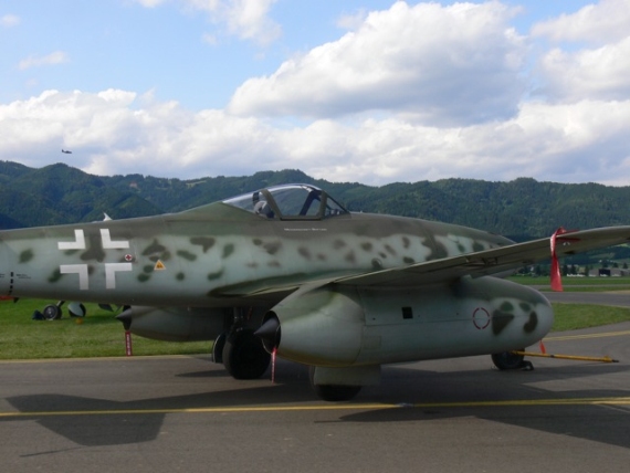 Der Nach- oder besser gesagt Neubau der Messerschmitt Me 262 war erstmals in Zeltweg zu Gast - Foto: Franz Zussner