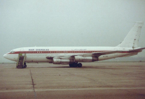 Misr Overseas Airways vermietete die beiden ehemaligen Montana Maschinen an Egypt Air; dieses Bild zeigt die SU-FAA am 8. Dezember 1984 in Rotterdam - Foto: Nico van Beek