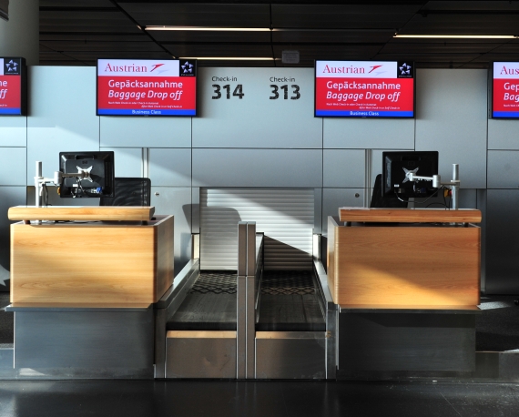 Im Skylink werden den Reisenden 64 Check-In-Schalter zur Verfügung stehen Im Skylink werden den Reisenden 64 Check-In-Schalter zur Verfügung stehen