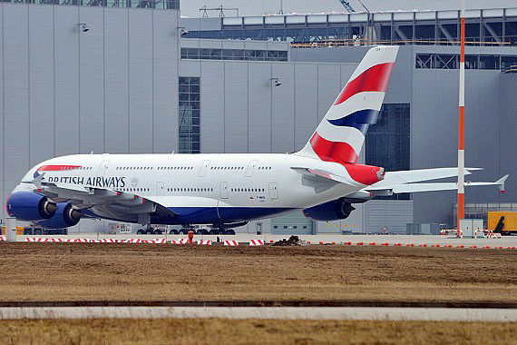 Der erste Airbus A380 in British Airways Farben - Foto: Helmut Groening