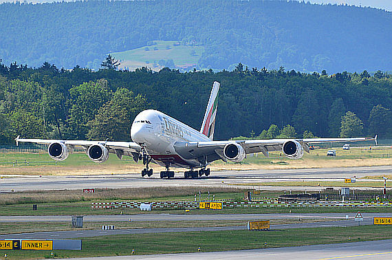 Emirates A380 beim Start in Zürich Foto PA Austrian Wings Media Crew
