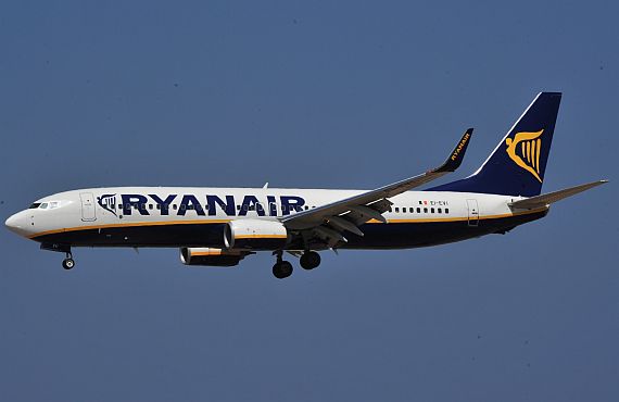 Boeing 737-800 (EI-EVI) von Ryanair bei der Landung (Symbolbild) - Foto: Austrian Wings Media Crew