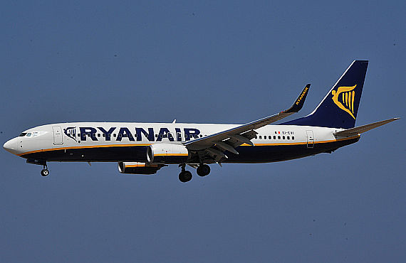 Boeing 737-800 (EI-EVI) von Ryanair bei der Landung (Symbolbild) - Foto: Austrian Wings Media Crew