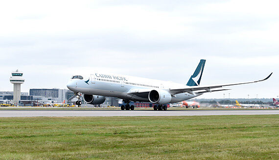 Airbus A350-900 von Cathay Pacific in London-Gatwick - Foto: Cathay Pacific