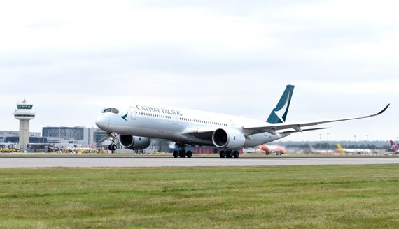 Airbus A350-900 von Cathay Pacific in London-Gatwick - Foto: Cathay Pacific