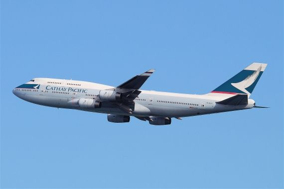 Cathay Pacific Boeing 747-400, B-HUJ, Foto: Wikimedia Commons (Credit siehe unten)