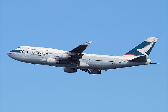 Cathay Pacific Boeing 747-400, B-HUJ, Foto: Wikimedia Commons (Credit siehe unten)