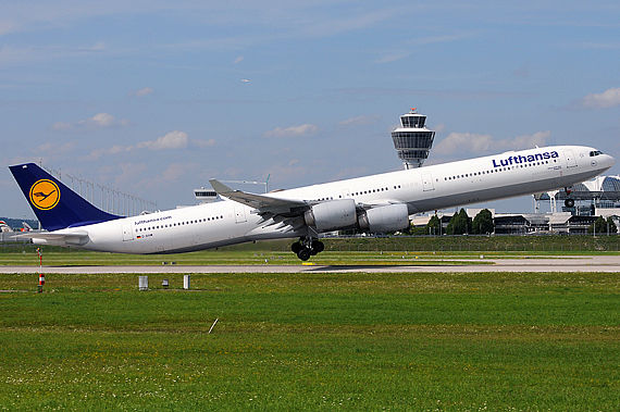Lufthansa Airbus A340-600 beim Start in München - Foto Austrian Wings Media Crew