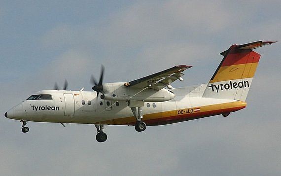 Dash 8-100, OE-LGG, von Tyrolean Airways - Foto: Paul Spijkers / Wiki Commons
