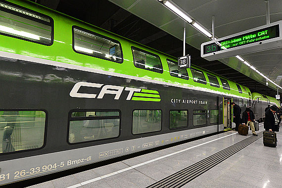 CAT Cityairporttrain Flughafen Wien Fahrgäste_1 Foto PA Austrian Wings Media Crew