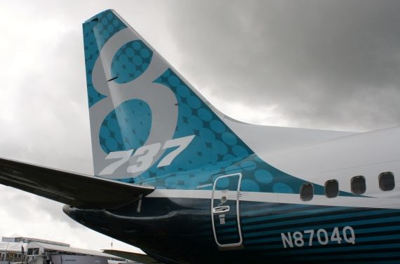 Boeing 737 MAX 8 Foto Nicolas Eschenbach Farnborough Airshow 2016 Foto Nicolas Eschenbach / Austrian WIngs Media Crew