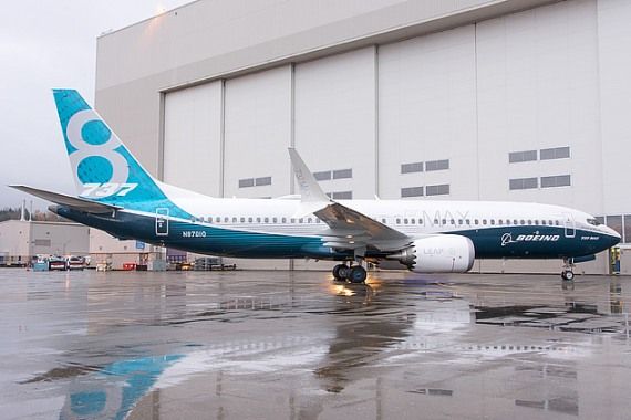 Erste Boeing 737 MAX8 Boeing 737-8 MAX Foto Royal S. King Erlaubnis erteilt via Nicolas Eschenbach per Mail vom 8. Dezember 2015