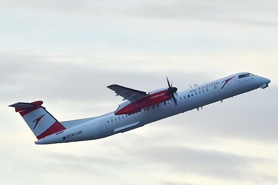 AUA MyAustrian Bombardier Q400 OE-LGK Foto HUber Austrian Wings Media Crew