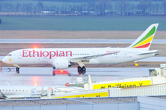 Ethiopian Airlines Boeing 787-8 Dreamliner ET-ARE in Wien - Foto: Austrian Wings Media Crew
