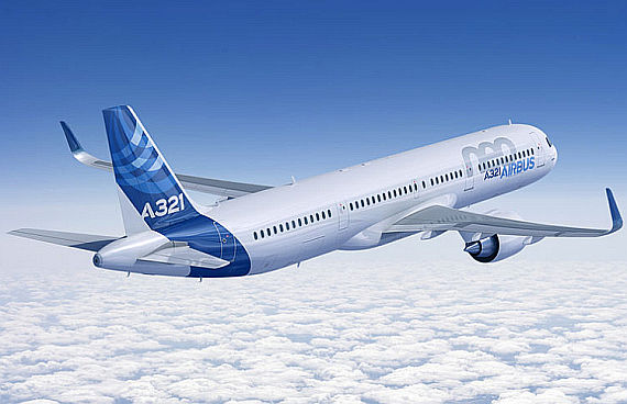Mit zwei zusätzlichen Notausstiegen über den Tragflächen kann der A321neo bis zu 236 Passagiere aufnehmen - Grafik: Airbus
