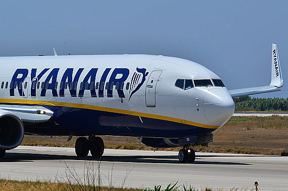 Ryanair Closeup auf Rhodos Symbolbild Sujetbild Foto PA Austrian Wings Media Crew