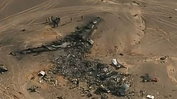 MetroJet Crash Wrack Wreckage Screenshot YouTube