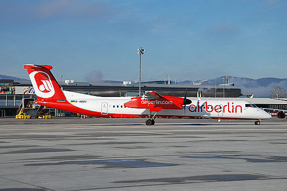 Bombardier Q400 (D-ABQG) von Air Berlin - Foto: Flughafen Salzburg