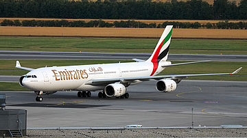 Emirates A340-500 in Wien - Foto: Max Hrusa