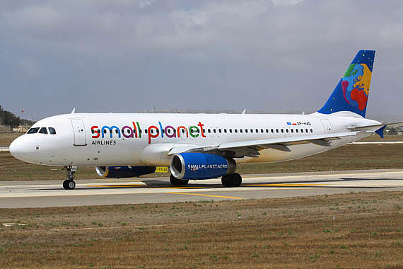 Airbus A320 von Small Planet Airlines - Foto: Christian Zeilinger
