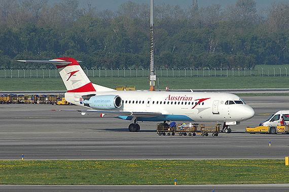 Austrian Airlines (AUA/Tyrolean) Fokker 70 OE-LFP - Foto: PA / Austrian Wings Media Crew