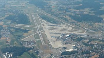 Flughafen Zürich Luftaufnahme Aig Austrian Wings Media Crew