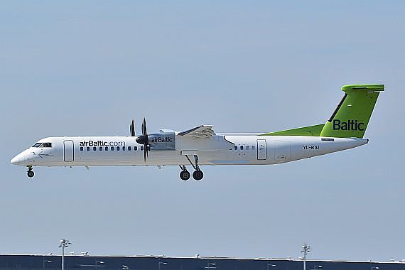 Air Baltic Bombardier Q400 YL-BAI Foto PA Austrian Wings Media Crew
