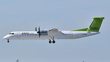 Air Baltic Bombardier Q400 YL-BAI Foto PA Austrian Wings Media Crew