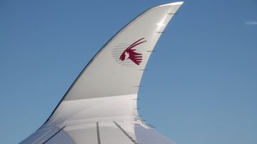 Airbus A350 Auslieferung Qatar Airways Blick auf Tragfläche Winglet Symbolbild Sujetbild_2 Foto Aig