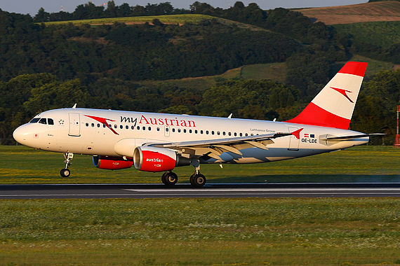 myAustrian Austrian AUA Airbus A319 OE-LDE - Foto: Austrian Wings Media Crew