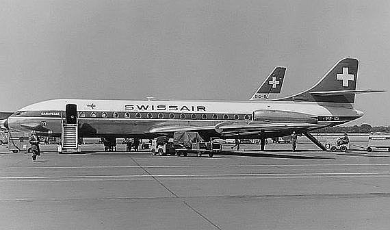 Eine Schwestermaschine der verunglückten Swissair-Caravelle - Foto: Peter Ehrbar / Wiki Commons